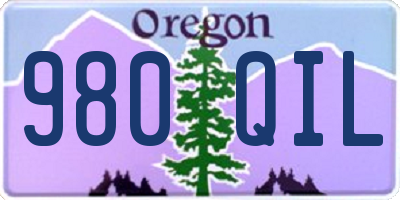 OR license plate 980QIL