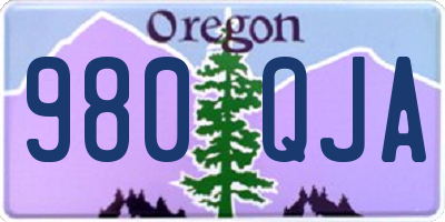 OR license plate 980QJA