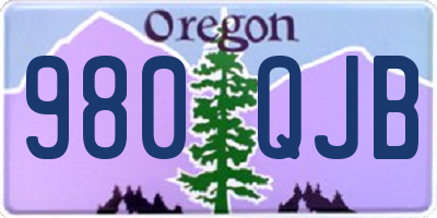 OR license plate 980QJB