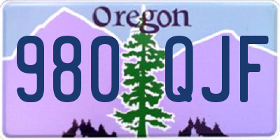 OR license plate 980QJF