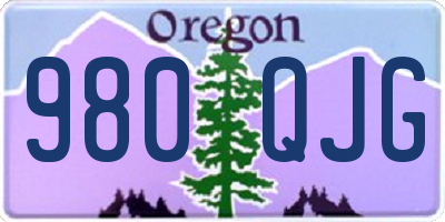 OR license plate 980QJG