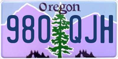 OR license plate 980QJH