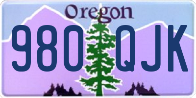 OR license plate 980QJK