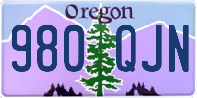OR license plate 980QJN