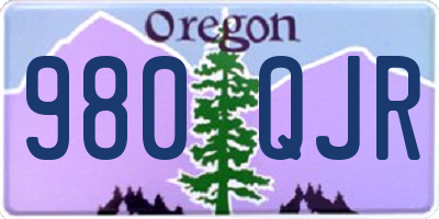 OR license plate 980QJR