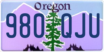 OR license plate 980QJU