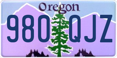 OR license plate 980QJZ