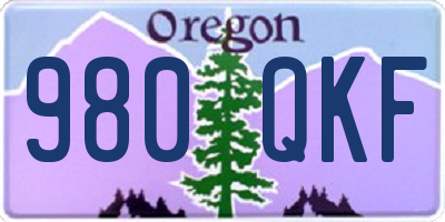 OR license plate 980QKF