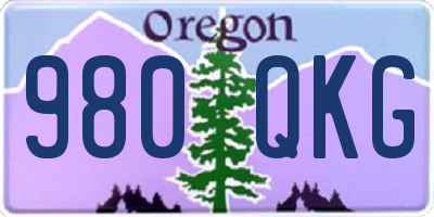 OR license plate 980QKG