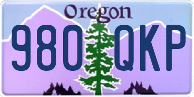 OR license plate 980QKP