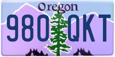 OR license plate 980QKT