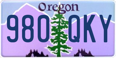 OR license plate 980QKY