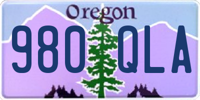 OR license plate 980QLA