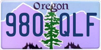 OR license plate 980QLF