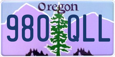 OR license plate 980QLL