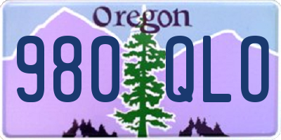 OR license plate 980QLO