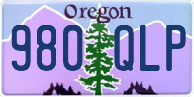 OR license plate 980QLP