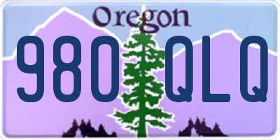 OR license plate 980QLQ