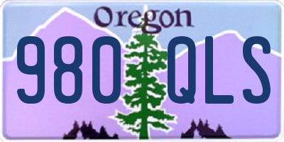 OR license plate 980QLS