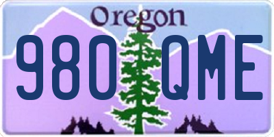 OR license plate 980QME