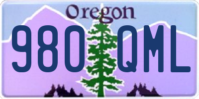 OR license plate 980QML