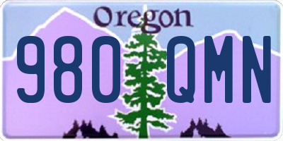 OR license plate 980QMN