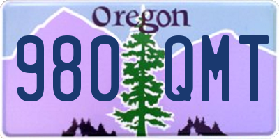 OR license plate 980QMT