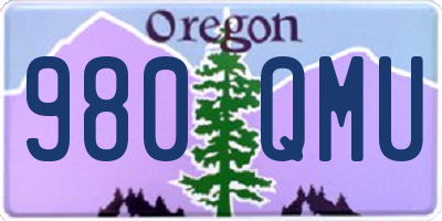 OR license plate 980QMU