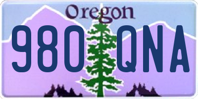 OR license plate 980QNA