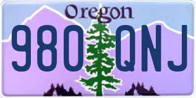 OR license plate 980QNJ