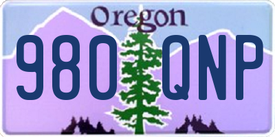 OR license plate 980QNP