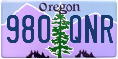 OR license plate 980QNR