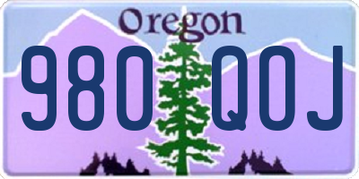 OR license plate 980QOJ