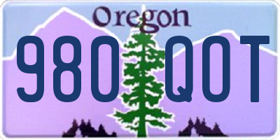 OR license plate 980QOT