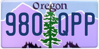 OR license plate 980QPP