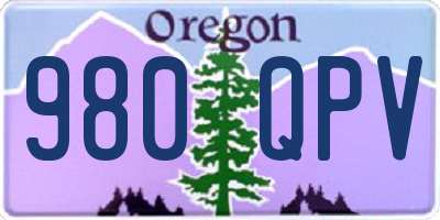 OR license plate 980QPV