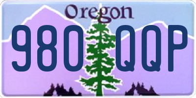 OR license plate 980QQP