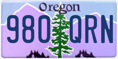 OR license plate 980QRN