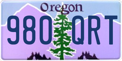 OR license plate 980QRT