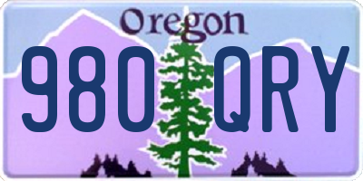 OR license plate 980QRY