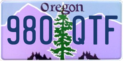 OR license plate 980QTF