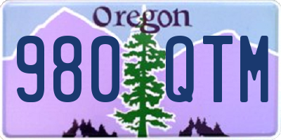 OR license plate 980QTM