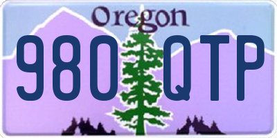 OR license plate 980QTP