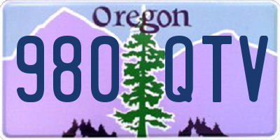 OR license plate 980QTV