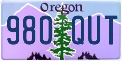 OR license plate 980QUT