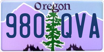 OR license plate 980QVA