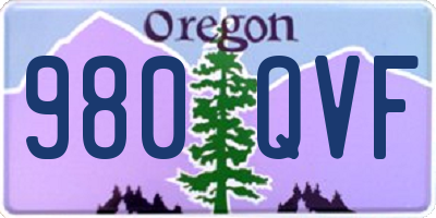 OR license plate 980QVF