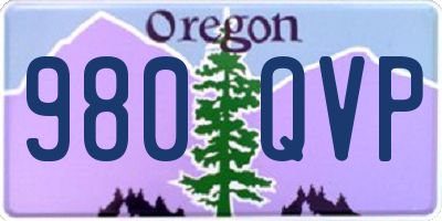 OR license plate 980QVP