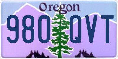 OR license plate 980QVT