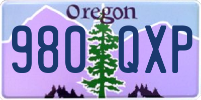 OR license plate 980QXP